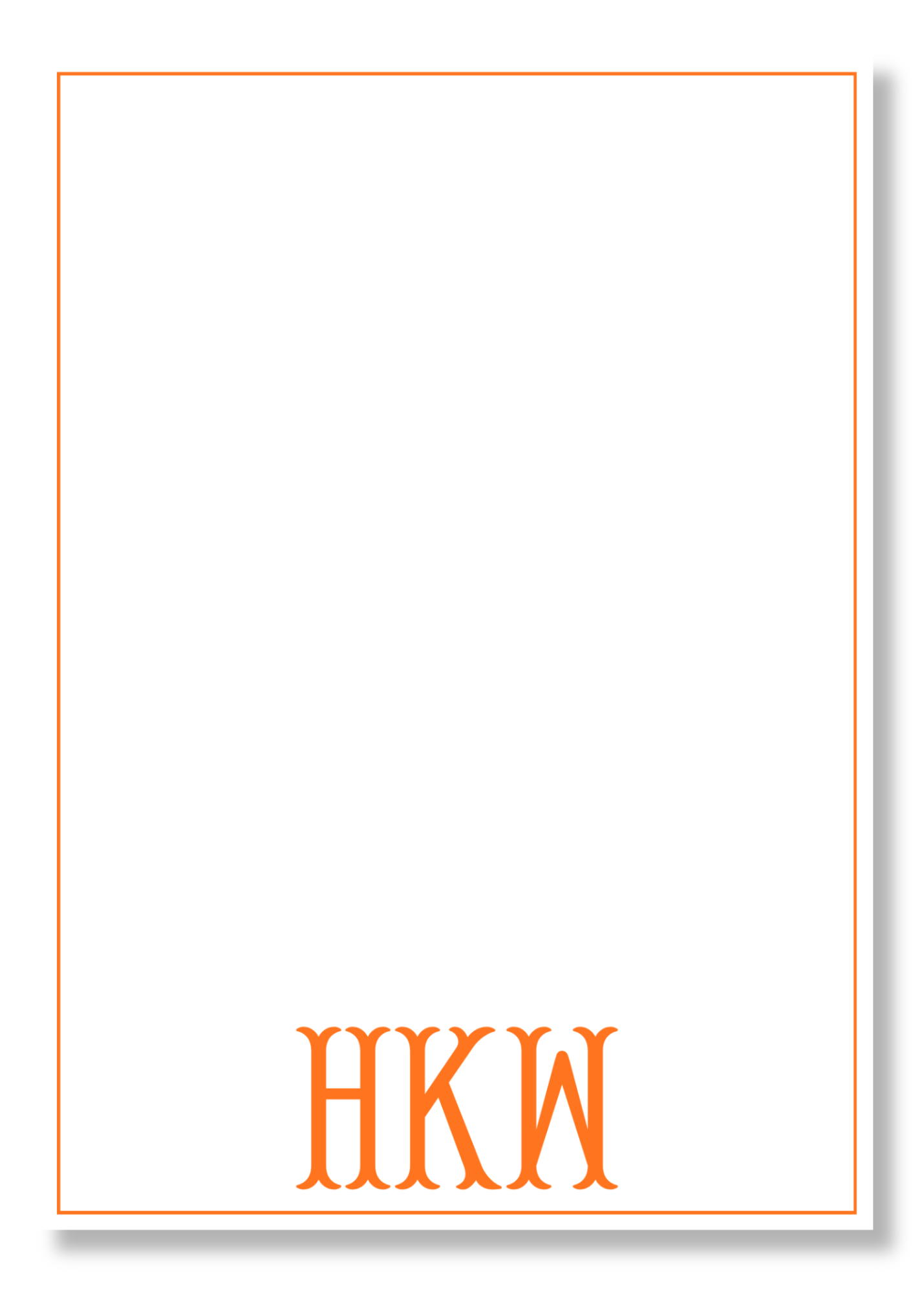 Fishtail Monogram Notepad