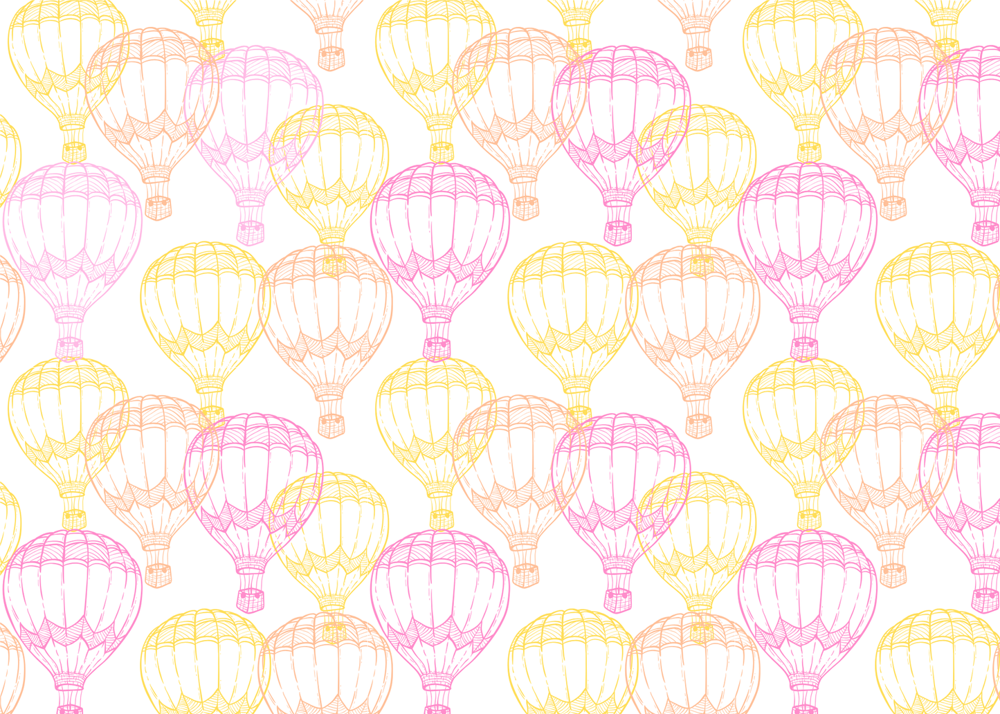 Hot Air Balloon Stationery Set - Yellow