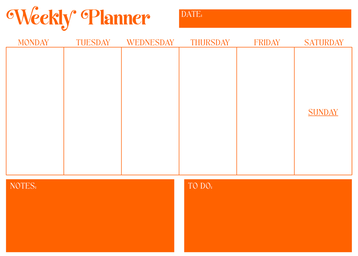 Weekly Planner