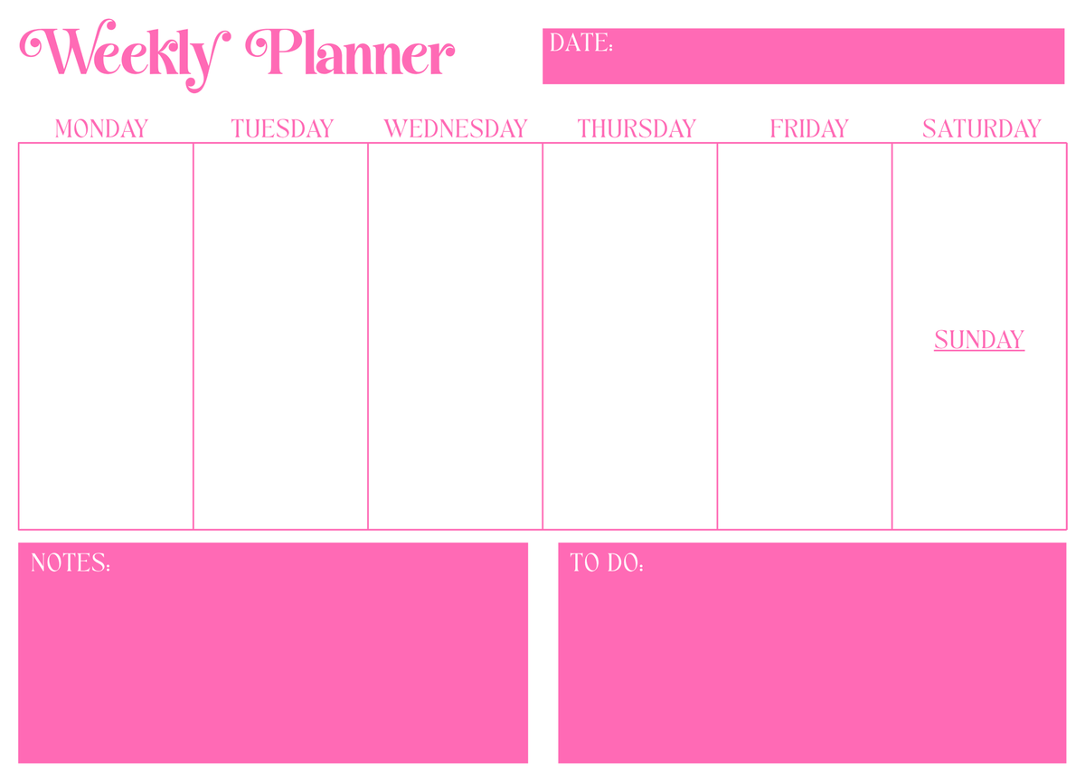 Weekly Planner
