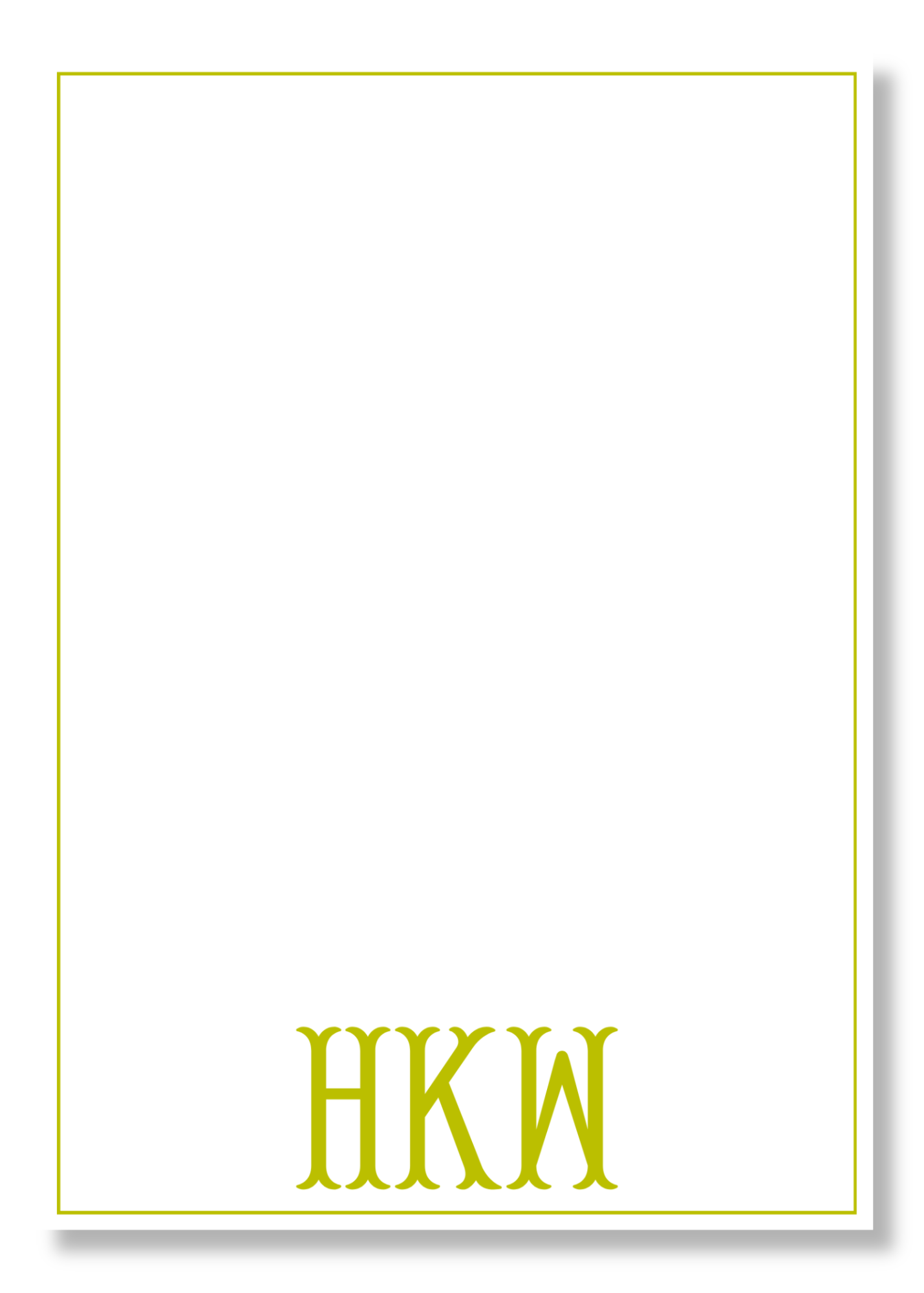 Fishtail Monogram Notepad