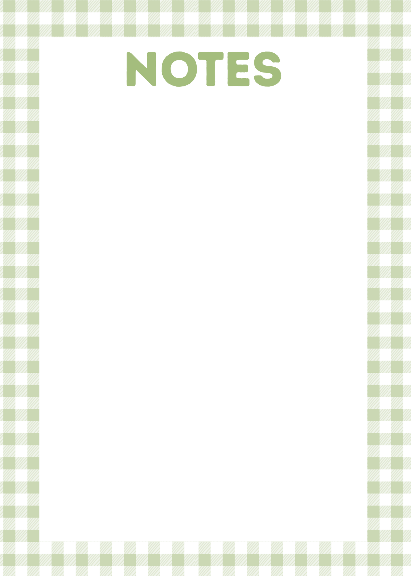 Gingham Notepad