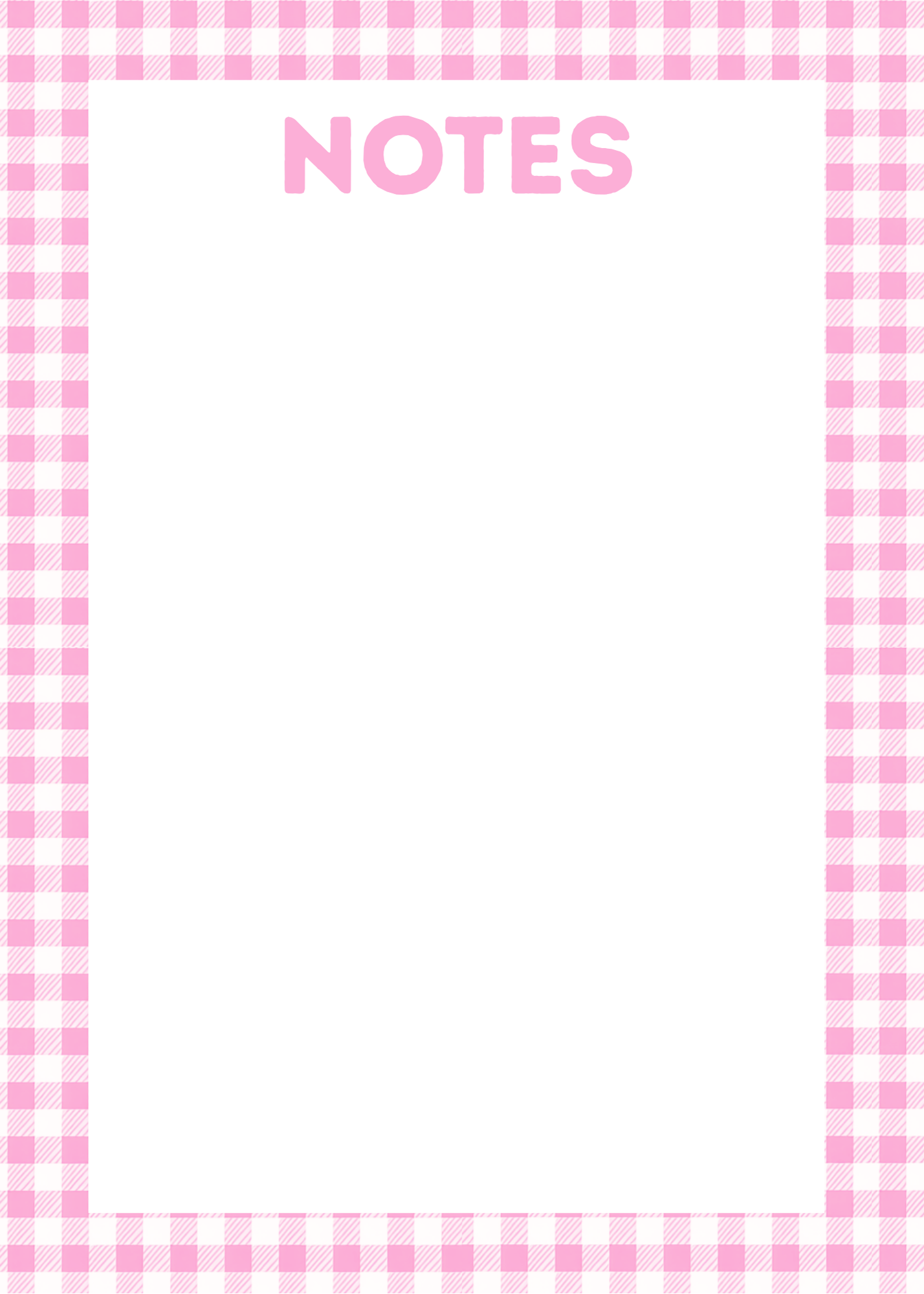 Gingham Notepad