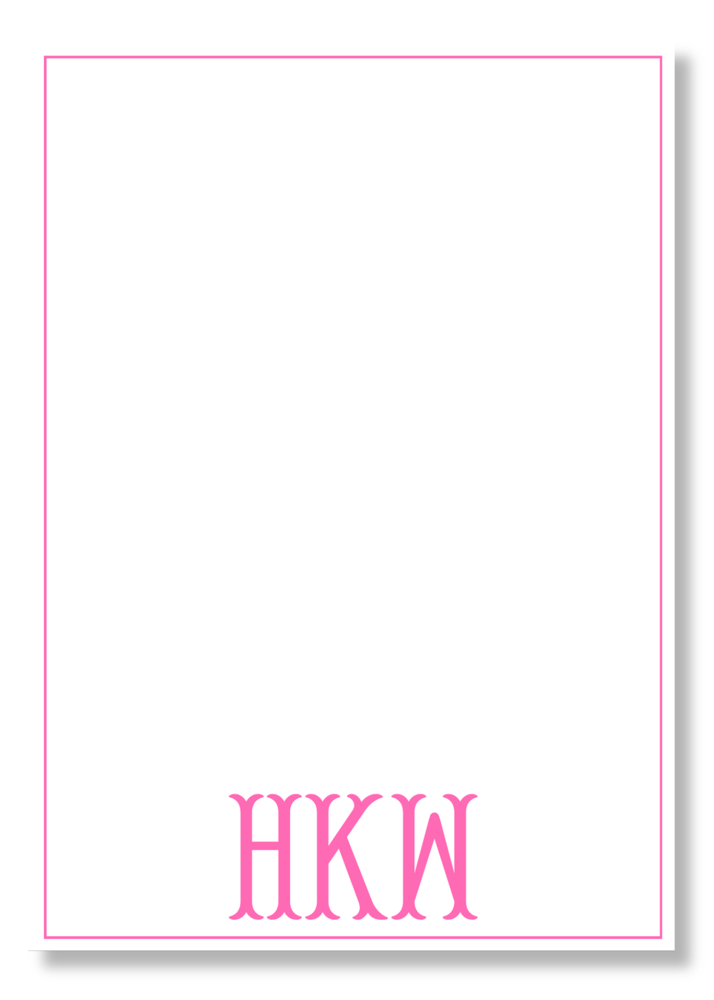 Fishtail Monogram Notepad