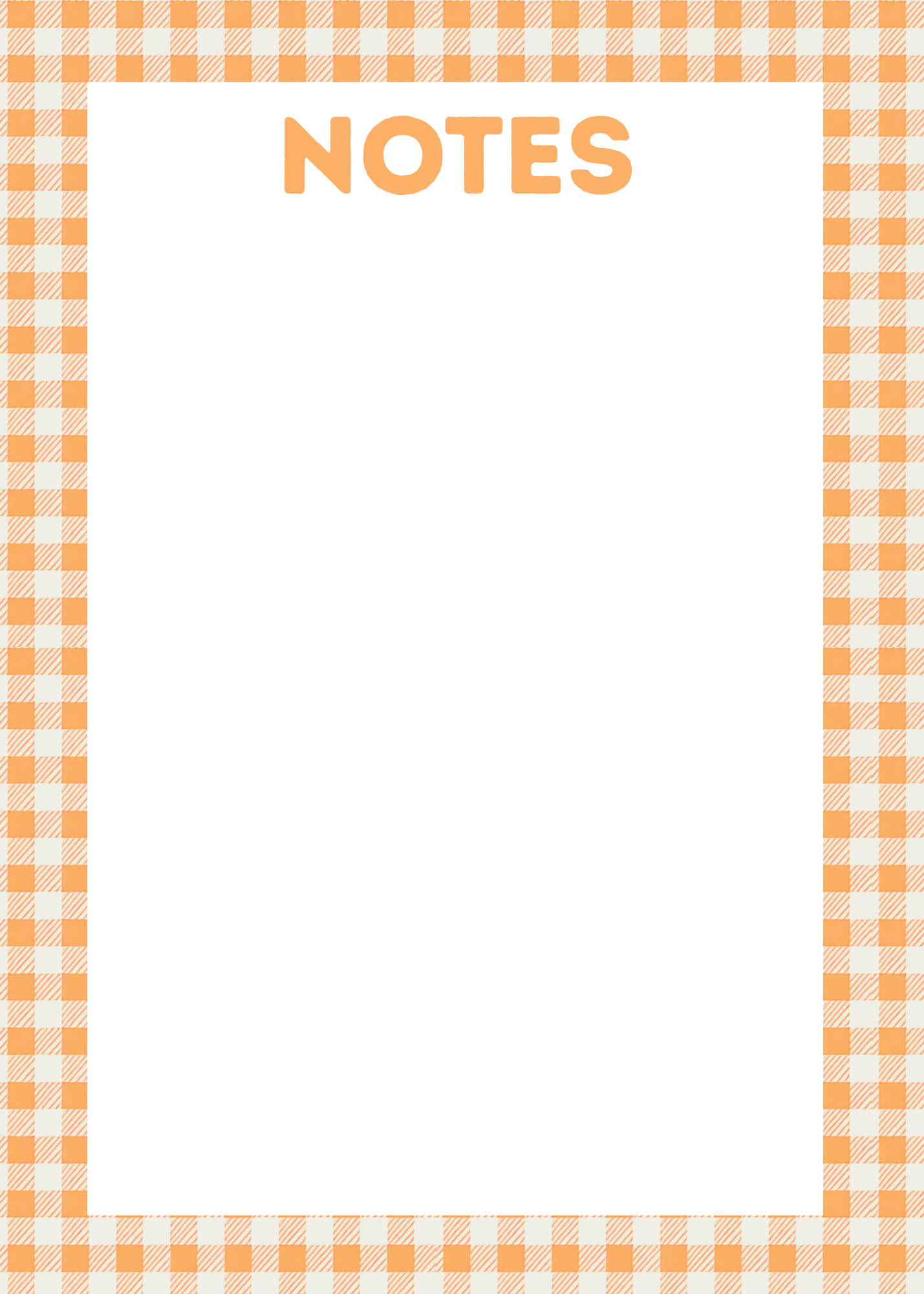 Gingham Notepad