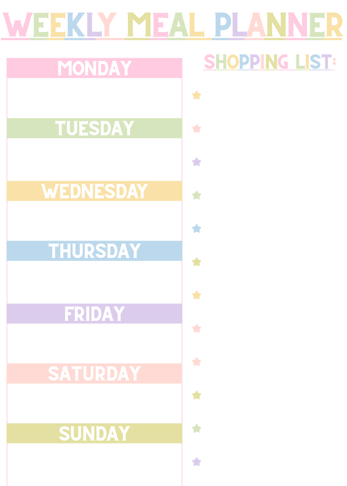 Weekly Meal Planner