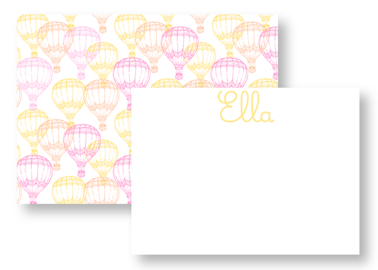 Hot Air Balloon Stationery Set - Yellow