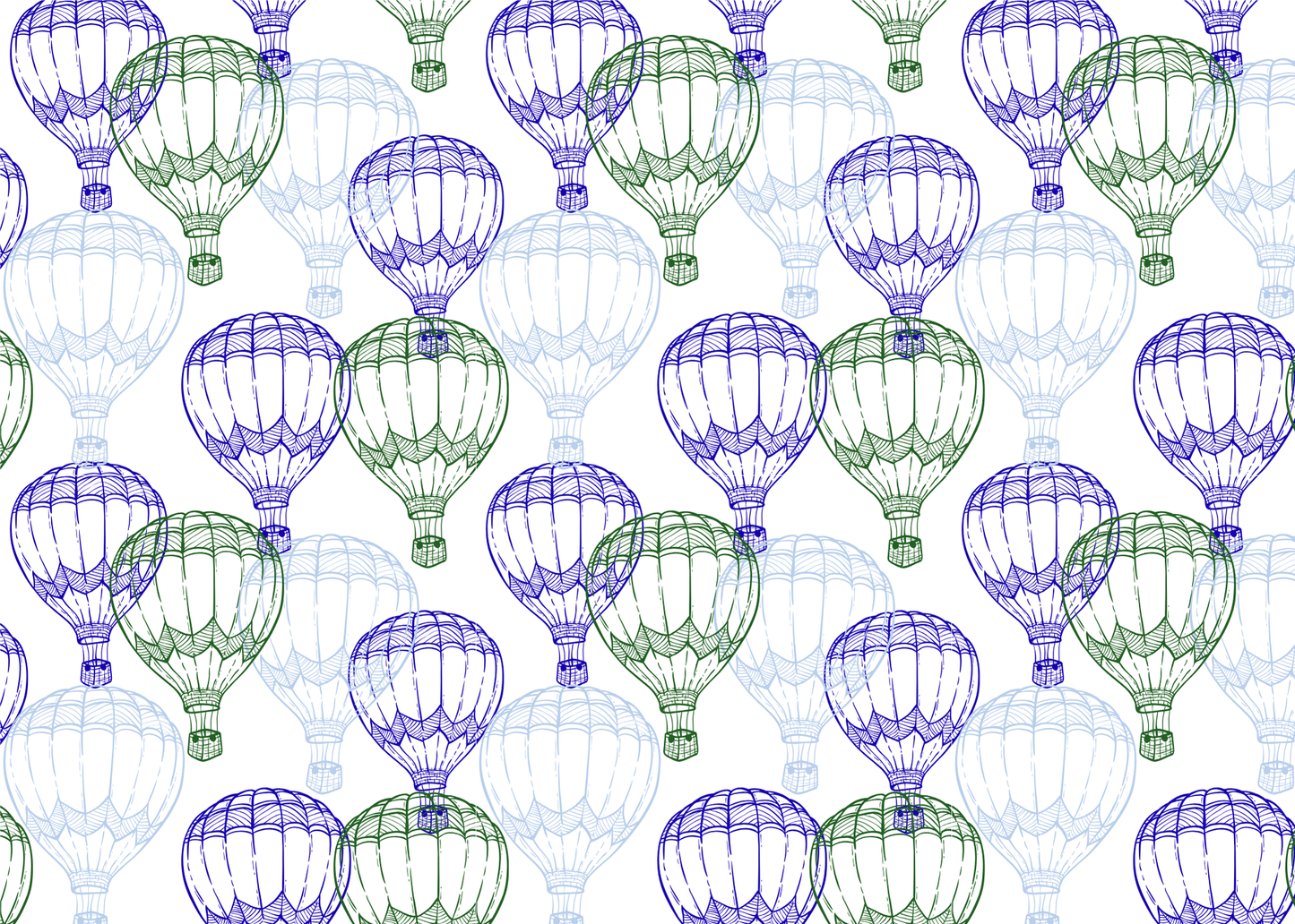 Hot Air Balloon Stationery Set - Green