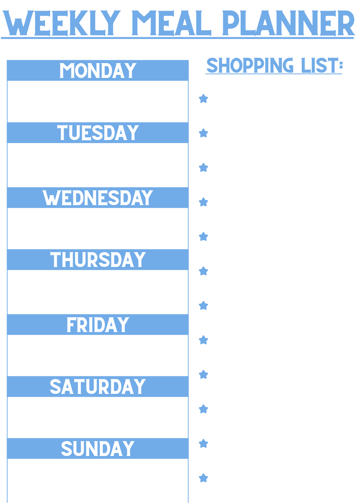 Weekly Meal Planner
