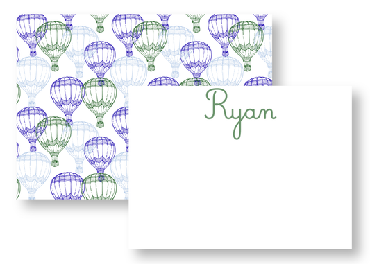 Hot Air Balloon Stationery Set - Green