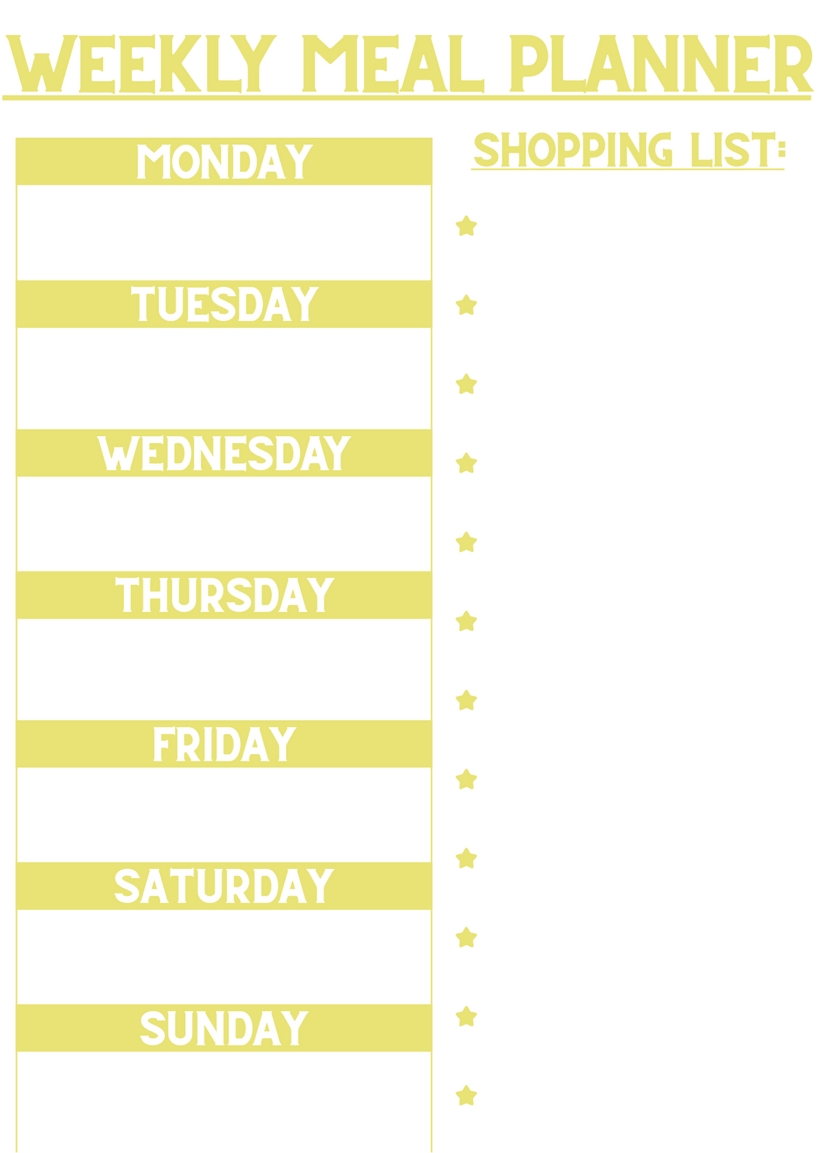Weekly Meal Planner