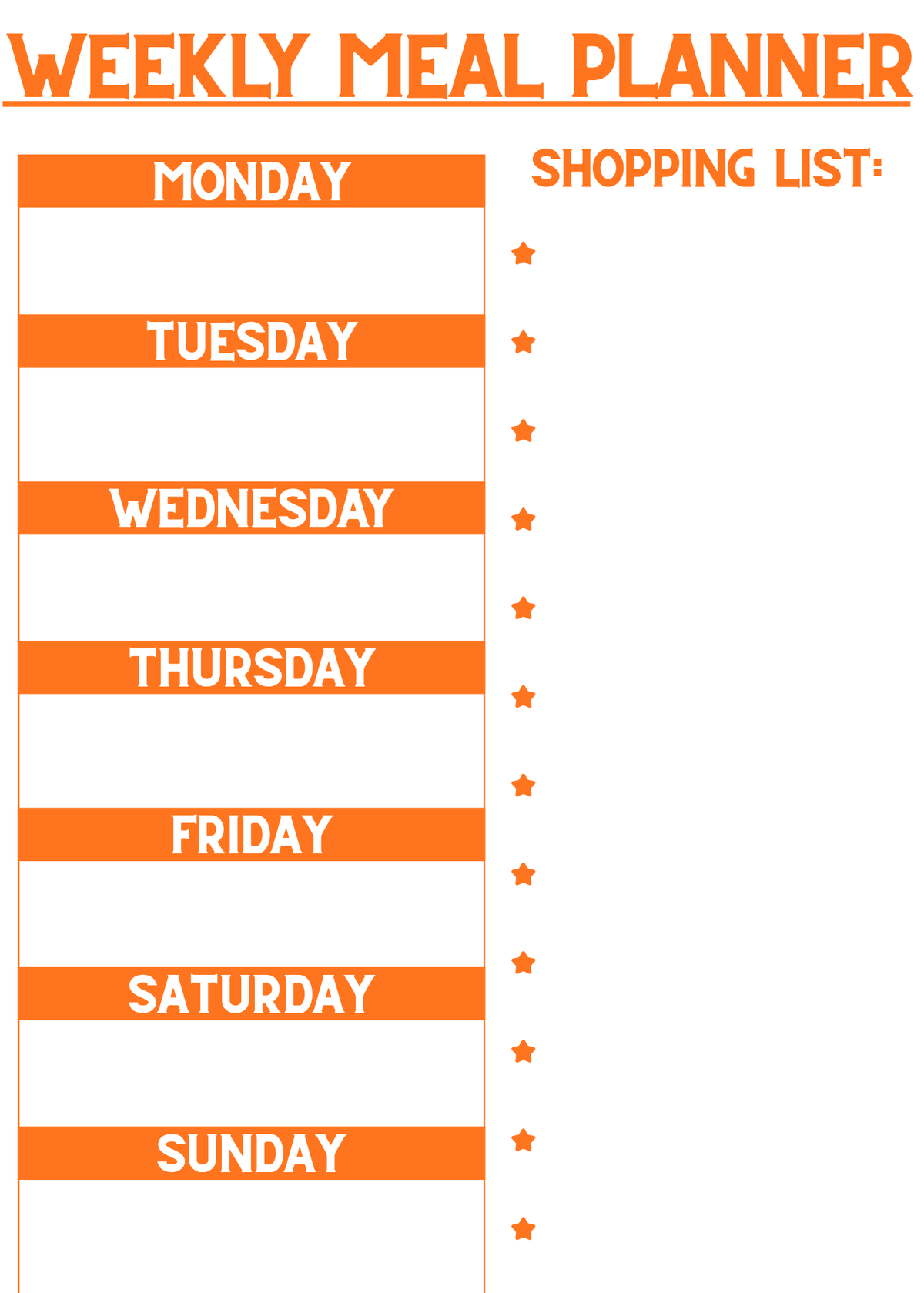 Weekly Meal Planner