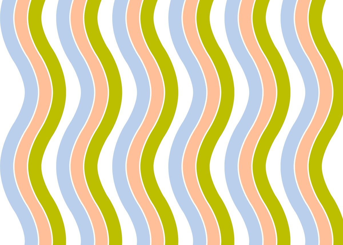 Wavy Stationery Set