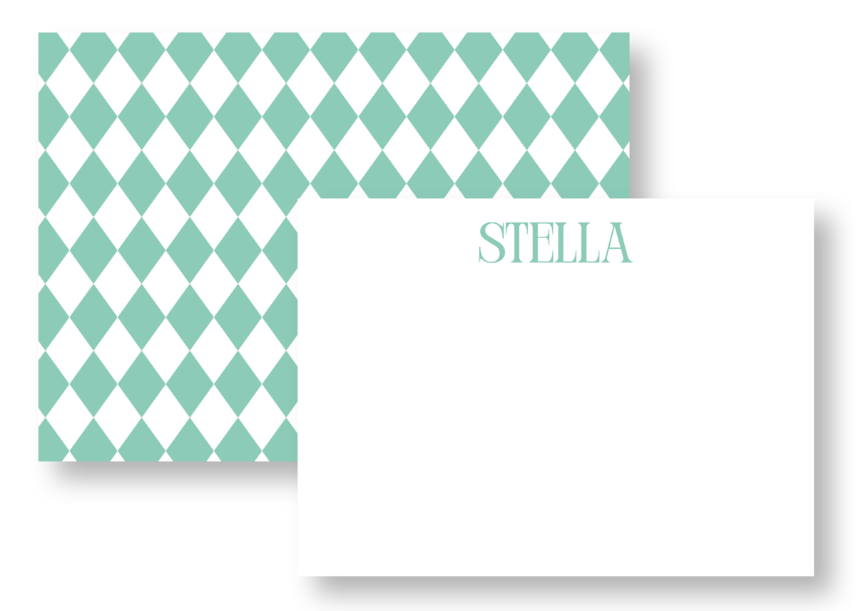 Argyle Pattern Stationery Set