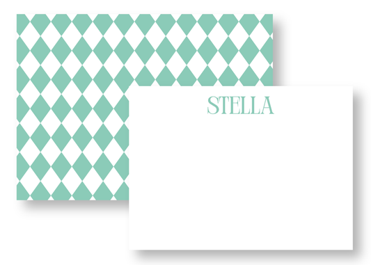 Argyle Pattern Stationery Set