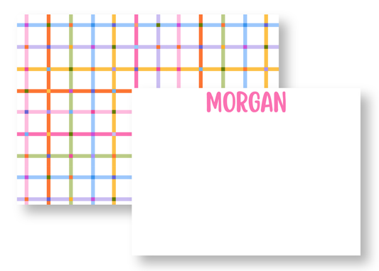 Bright Gridlines Stationery Set