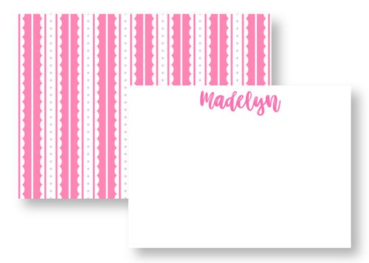 Scalloped Lines Stationery Set
