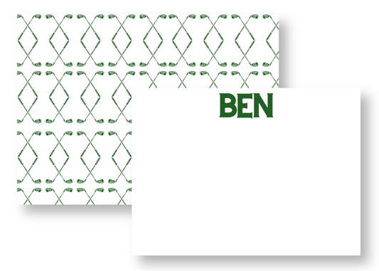 Golf Club Stationery Set