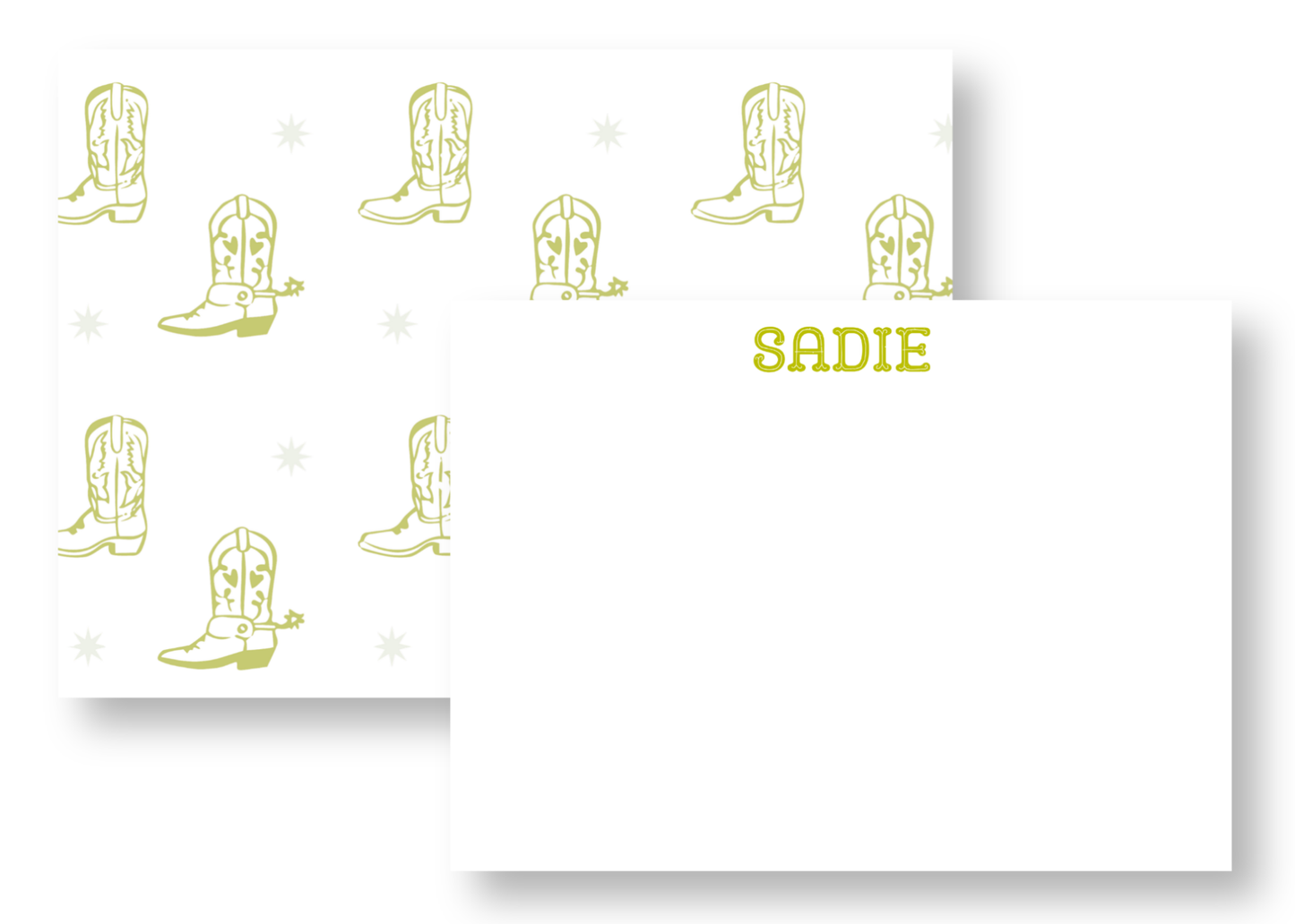 Cowboy Boot Stationery Set