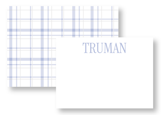Plaid Stationery Set