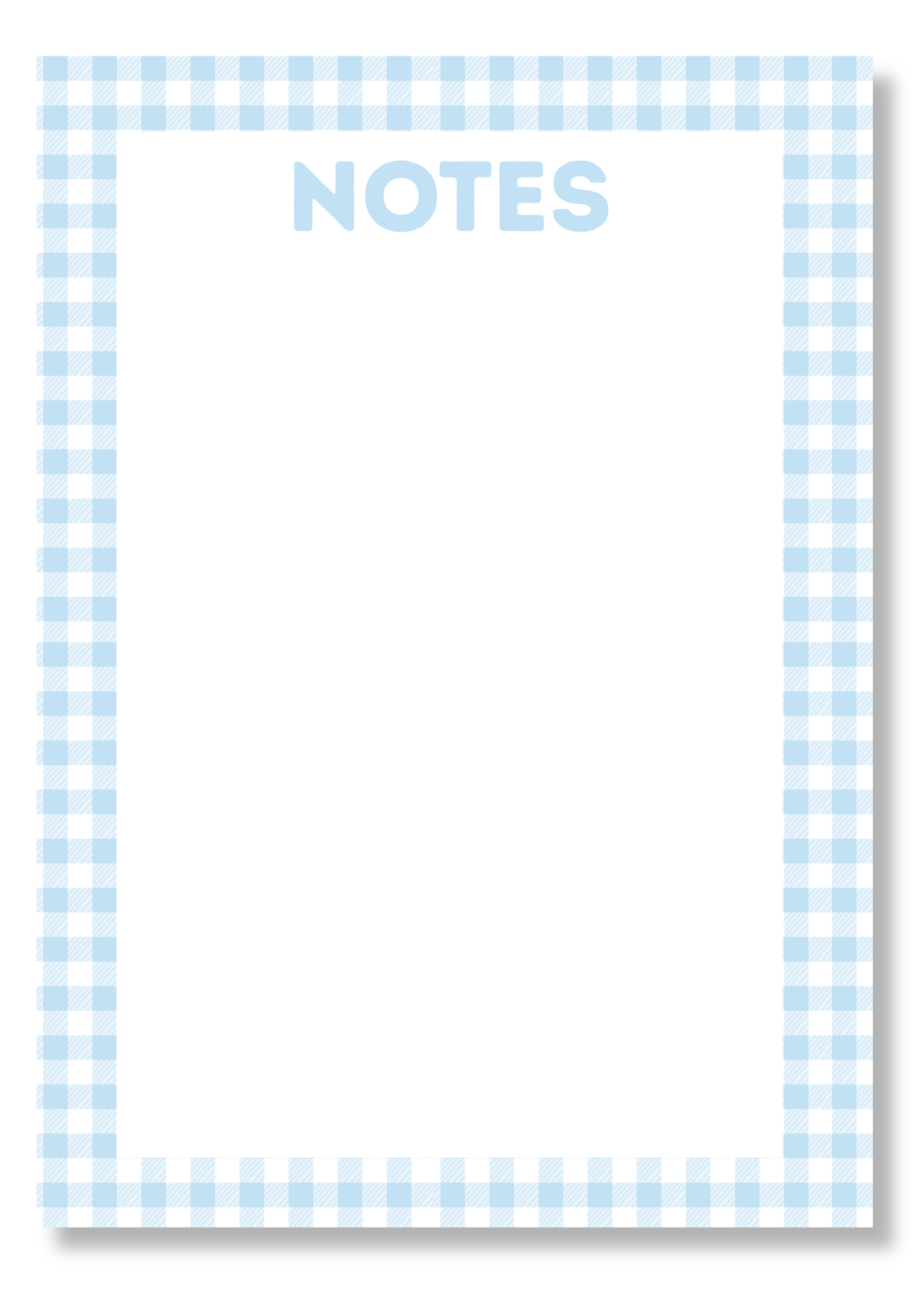 Gingham Notepad