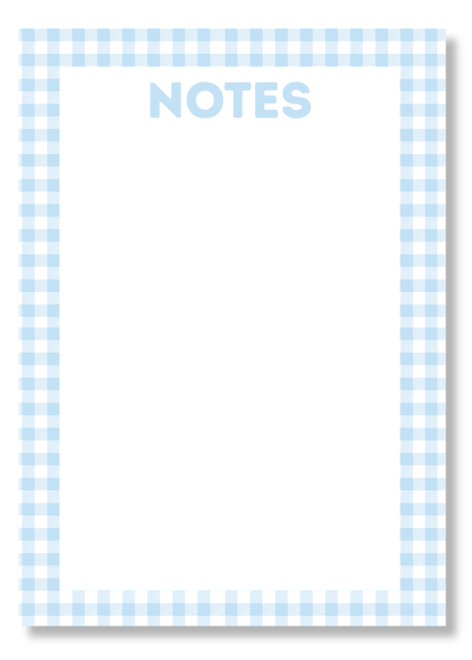 Gingham Notepad