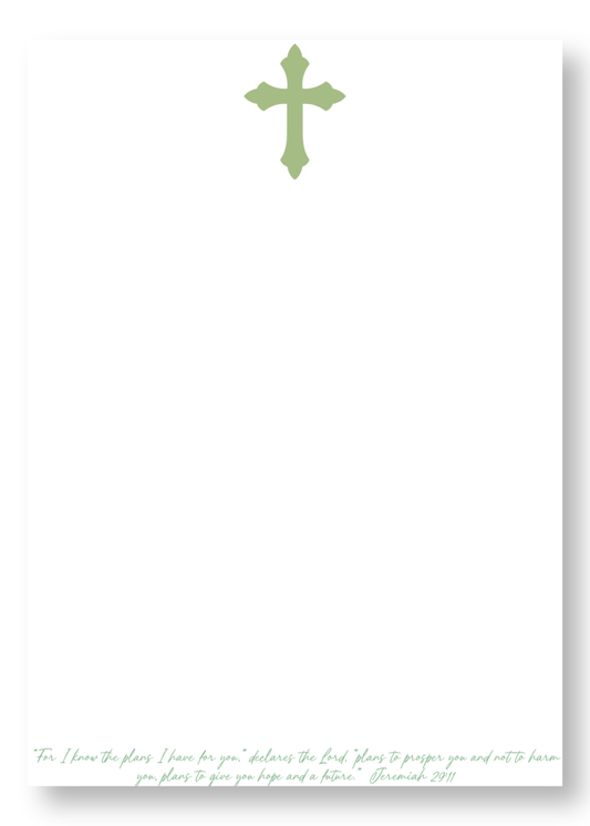 Cross Notepad with Bible Verse