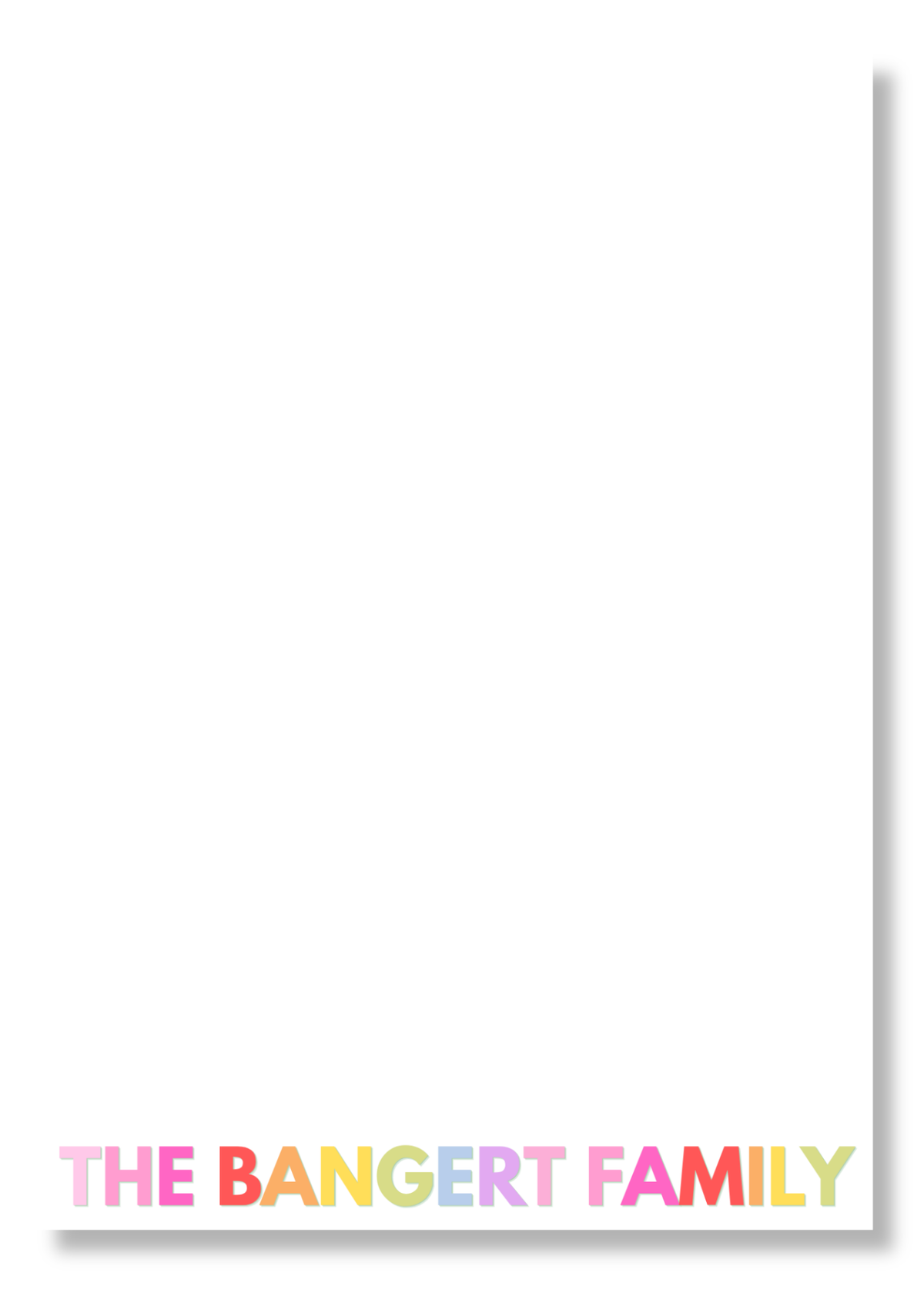 Custom Name Notepad - Rainbow