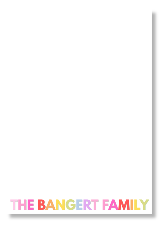 Custom Name Notepad - Rainbow